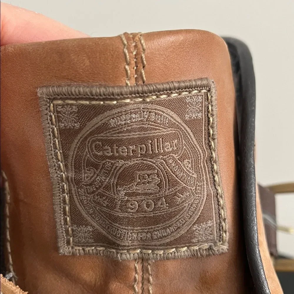 Men’s CATERPILLAR Haverhill Brown Boots W/Buckle Size 10